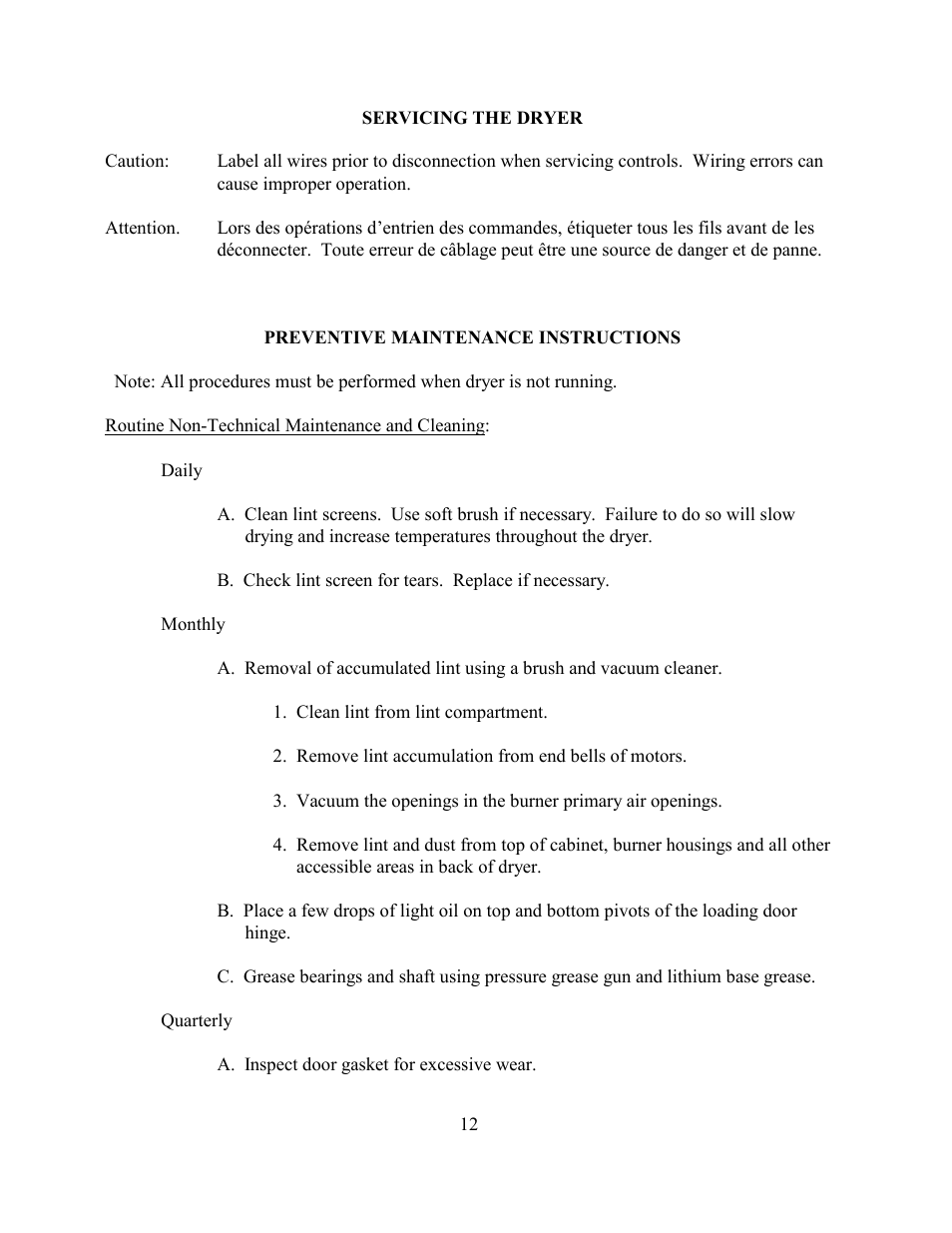 Dexter Laundry SWD EXPRESS - Dryer (On-Premise) User Manual | Page 12 / 13