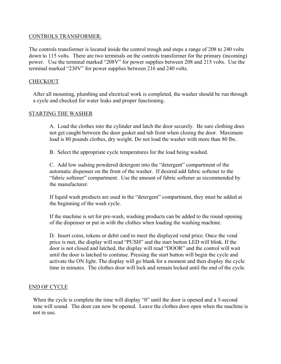 Dexter Laundry T-1450 EXPRESS (Commercial) User Manual | Page 6 / 17
