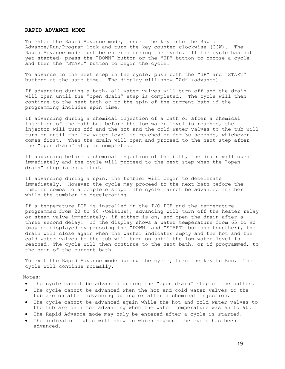 Dexter Laundry T-900 (30-Cycle) User Manual | Page 19 / 37