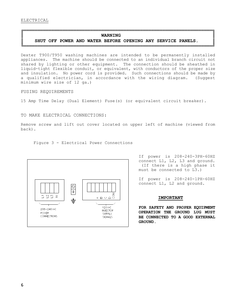 Dexter Laundry T-900 (30-Cycle) User Manual | Page 6 / 37