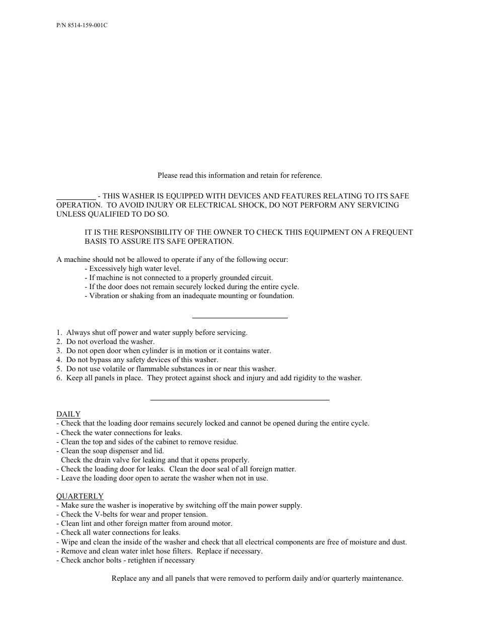 Dexter Laundry T-1200 (Commercial) User Manual | 17 pages