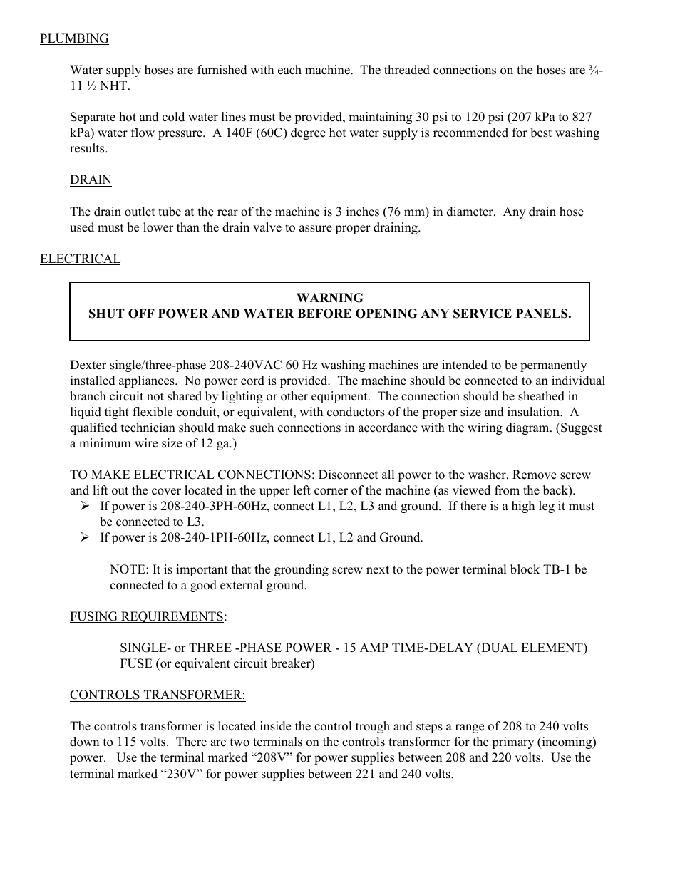 Dexter Laundry T-600 (On-Premise) User Manual | Page 5 / 17