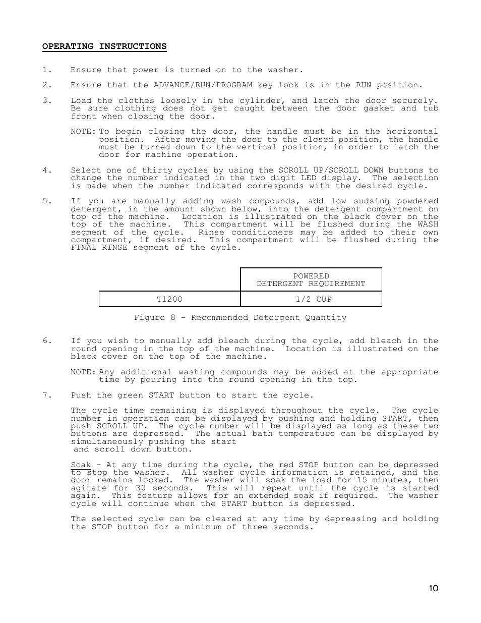 Dexter Laundry T-1200 (30-Cycle) User Manual | Page 10 / 33