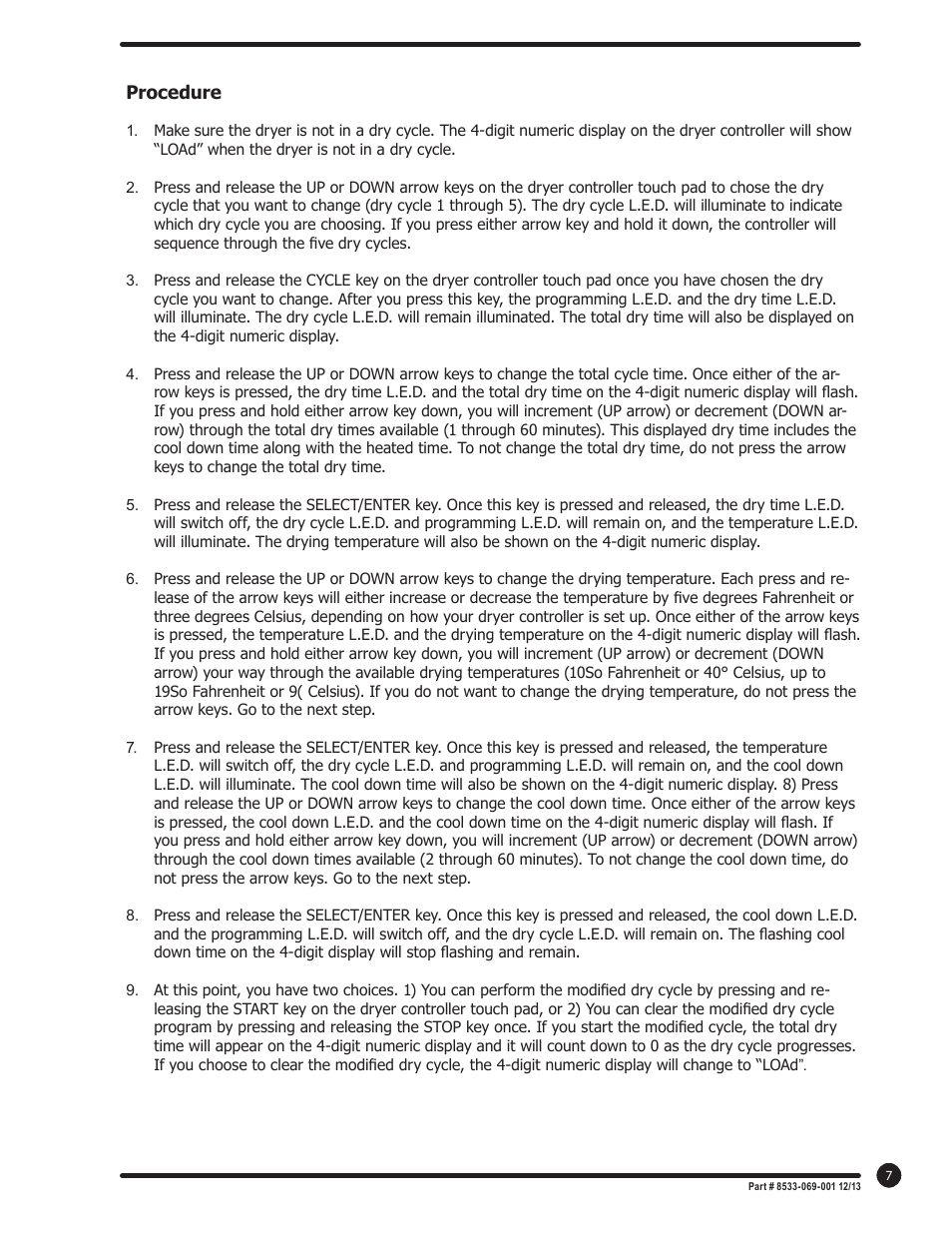 Dexter Laundry T-50X2 EXPRESS (On-Premise) User Manual | Page 7 / 11