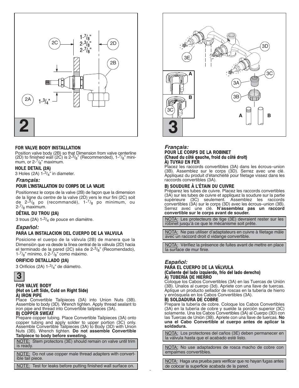 Pfister 01 • 801 Series User Manual | Page 3 / 8