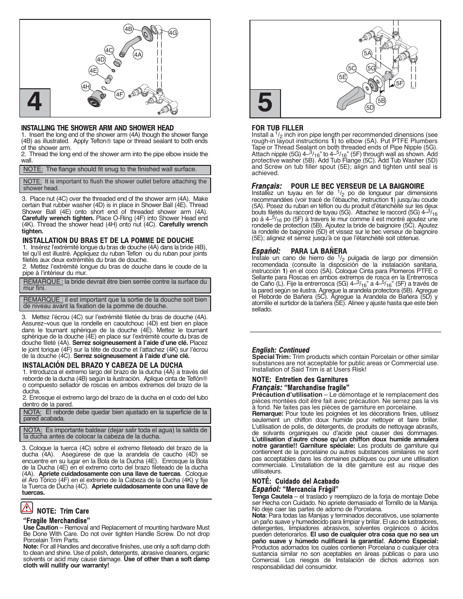 Pfister 01 • 801 Series User Manual | Page 4 / 8