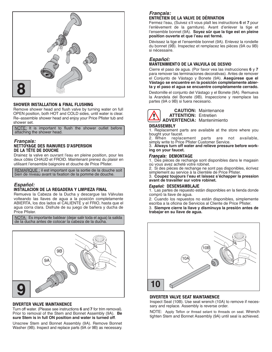Pfister 01 • 801 Series User Manual | Page 6 / 8