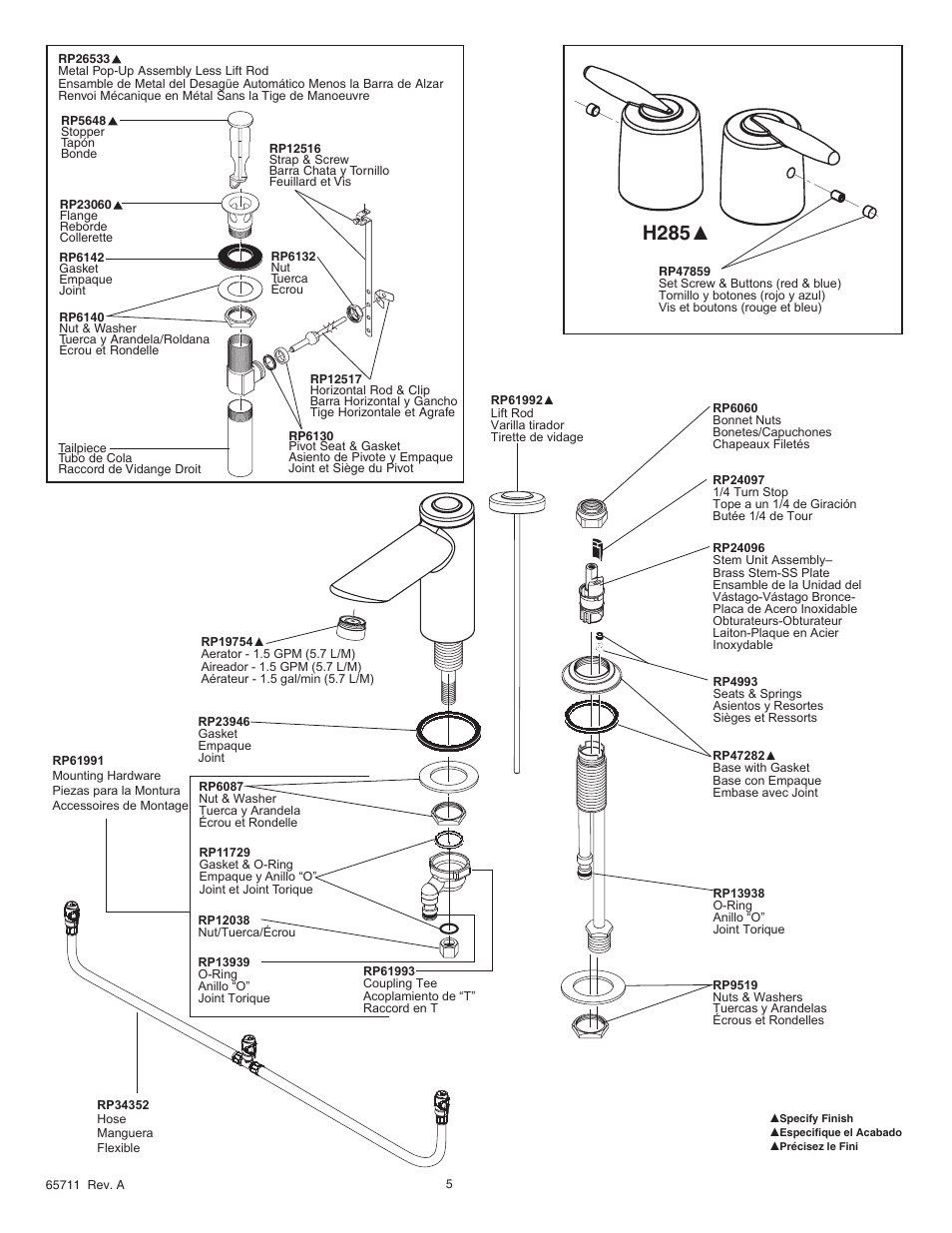 H285 | Factory Direct Hardware Delta 3585LF-MPU User Manual | Page 5 / 6
