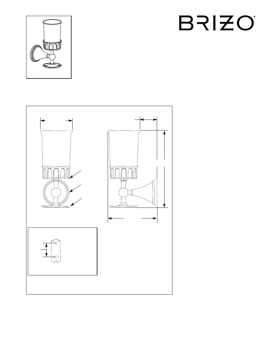 Factory Direct Hardware Brizo 69556-BB Traditional User Manual | 1 page