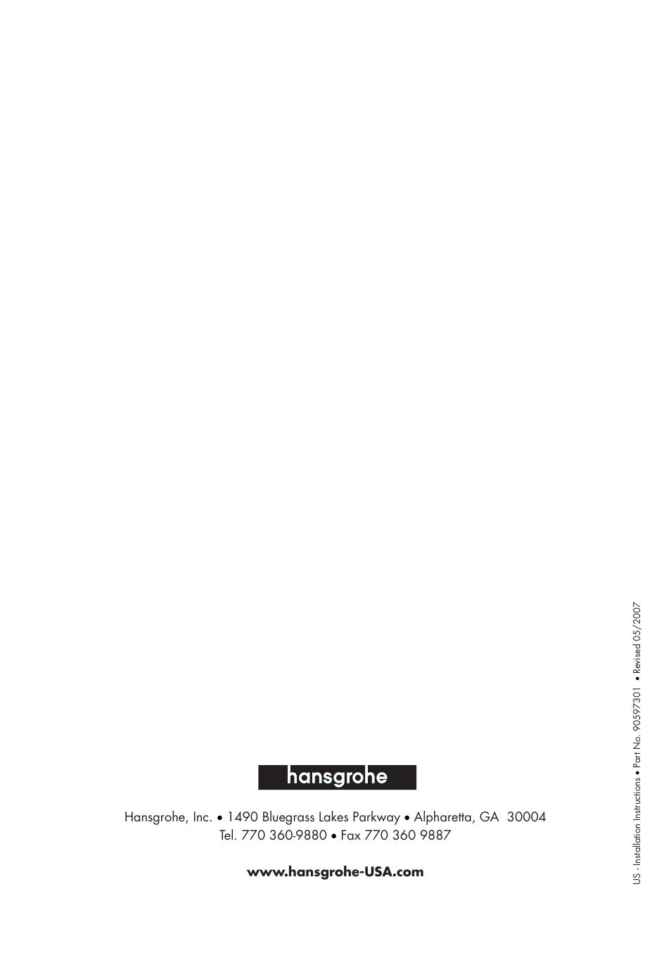 Factory Direct Hardware Hansgrohe 32310 User Manual | Page 12 / 12