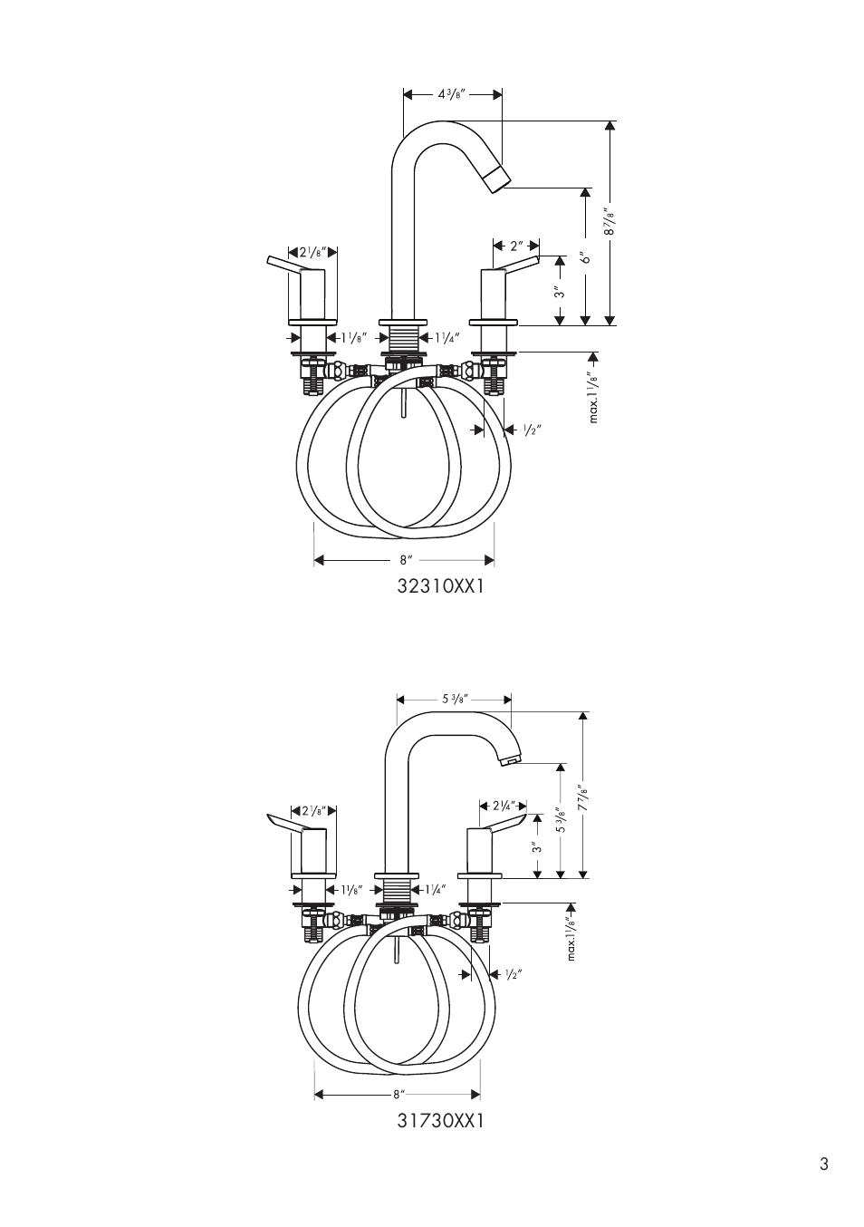 Factory Direct Hardware Hansgrohe 32310 User Manual | Page 3 / 12