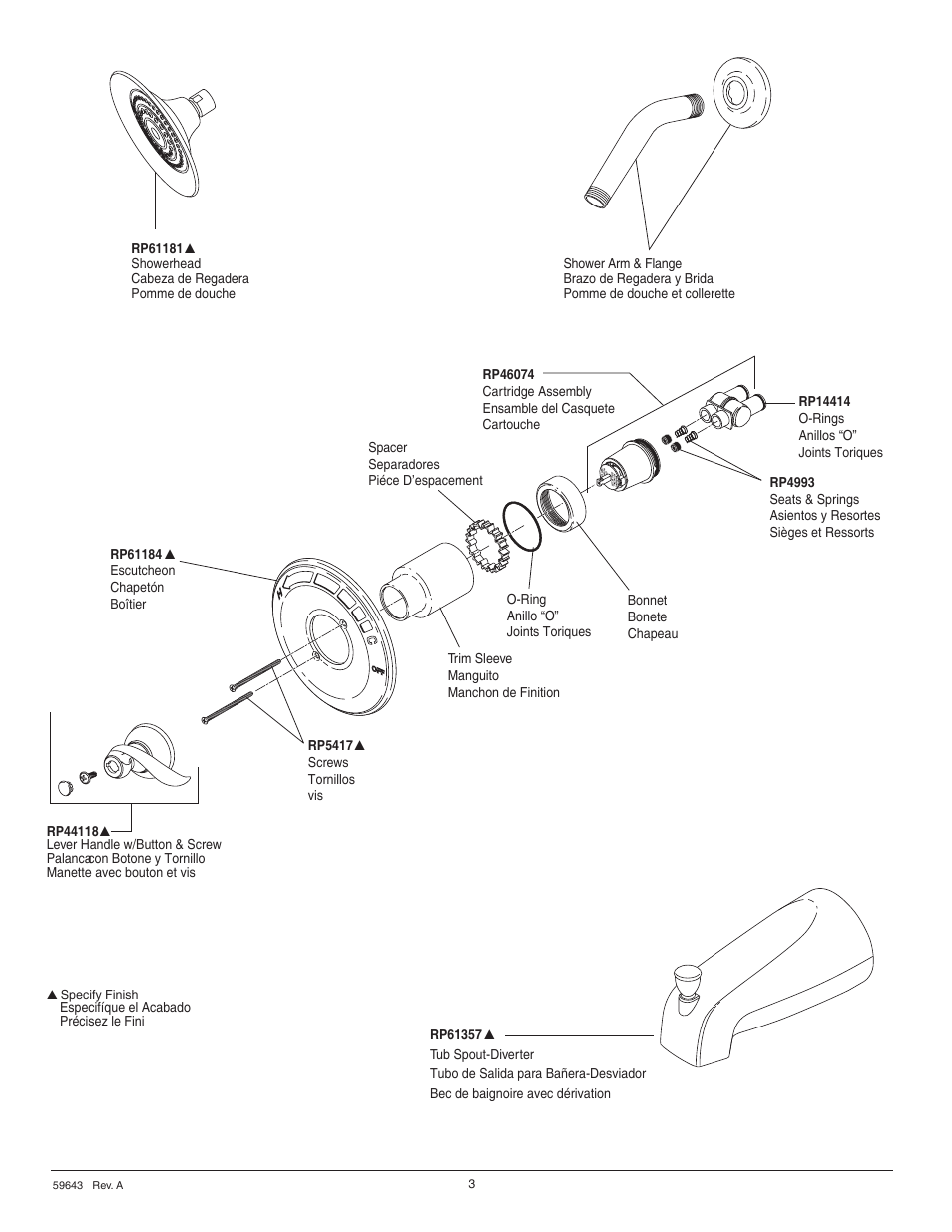Factory Direct Hardware Delta 144996 Windemere User Manual | Page 3 / 8