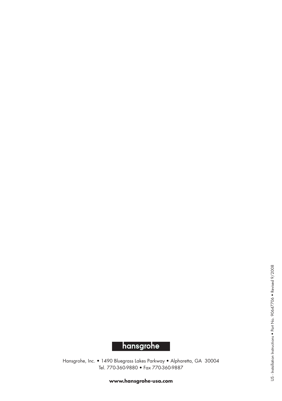 Factory Direct Hardware Hansgrohe 27413 Raindance User Manual | Page 12 / 12