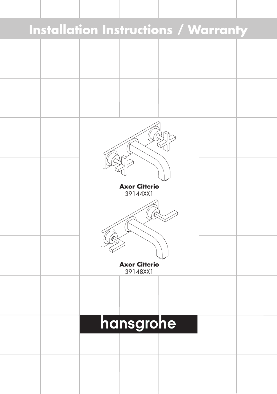 Factory Direct Hardware Hansgrohe 39148 User Manual | 8 pages