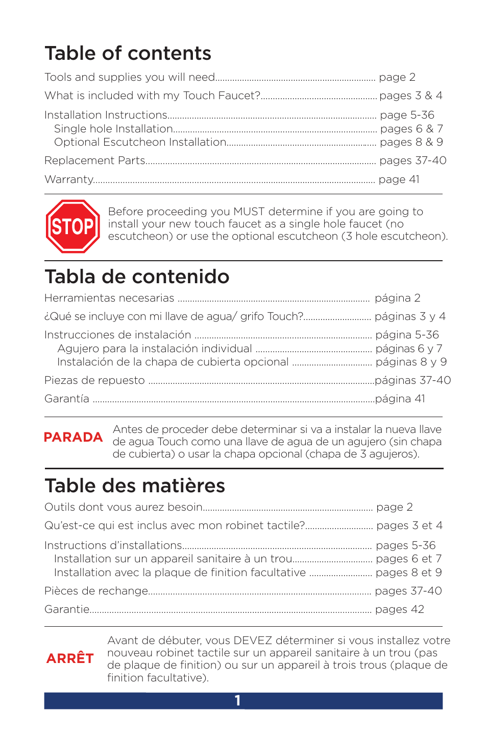 Factory Direct Hardware Delta 15960T-DST User Manual | Page 3 / 44