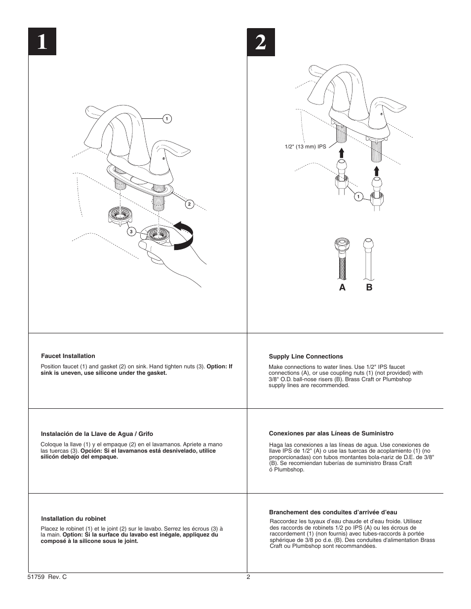 Factory Direct Hardware Delta 25938LF User Manual | Page 2 / 6