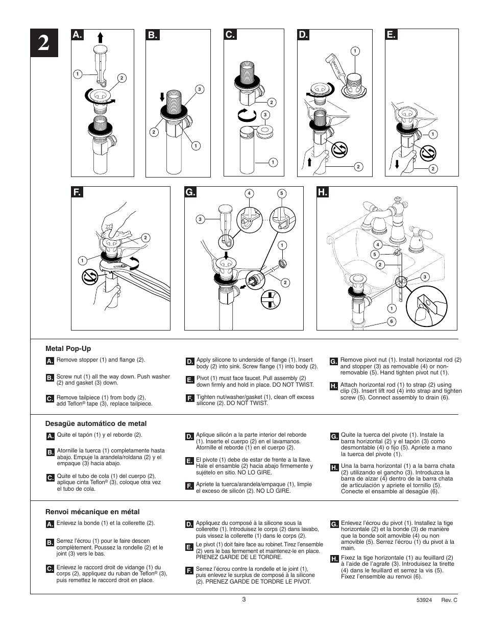 A. b. c. d. e. f | Factory Direct Hardware Delta 3555LF-216 User Manual | Page 3 / 6