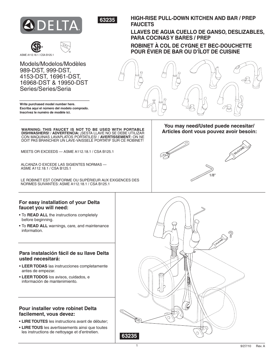 Factory Direct Hardware Delta 19950-SD-DST Arabella User Manual | 16 pages