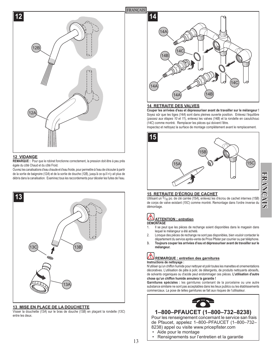 Factory Direct Hardware Pfister 001-9120 01 Series User Manual | Page 13 / 14