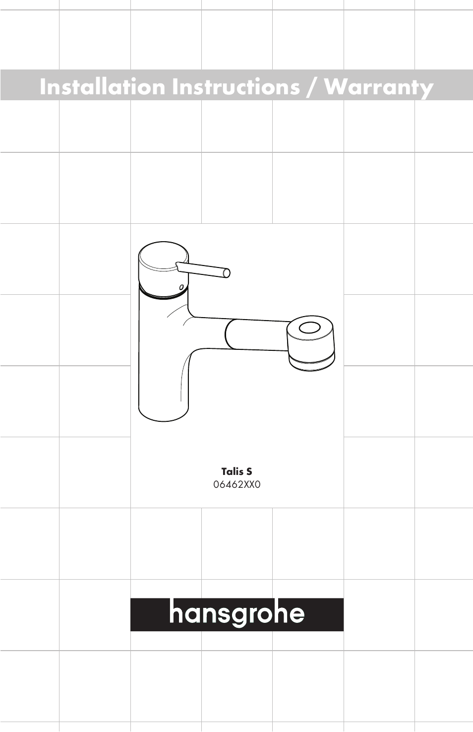 Factory Direct Hardware Hansgrohe 06462 Talis S User Manual | 20 pages