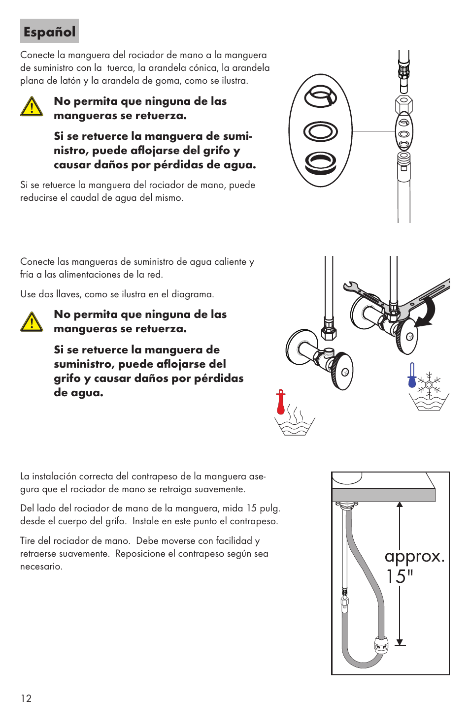 Español | Factory Direct Hardware Hansgrohe 06462 Talis S User Manual | Page 12 / 20