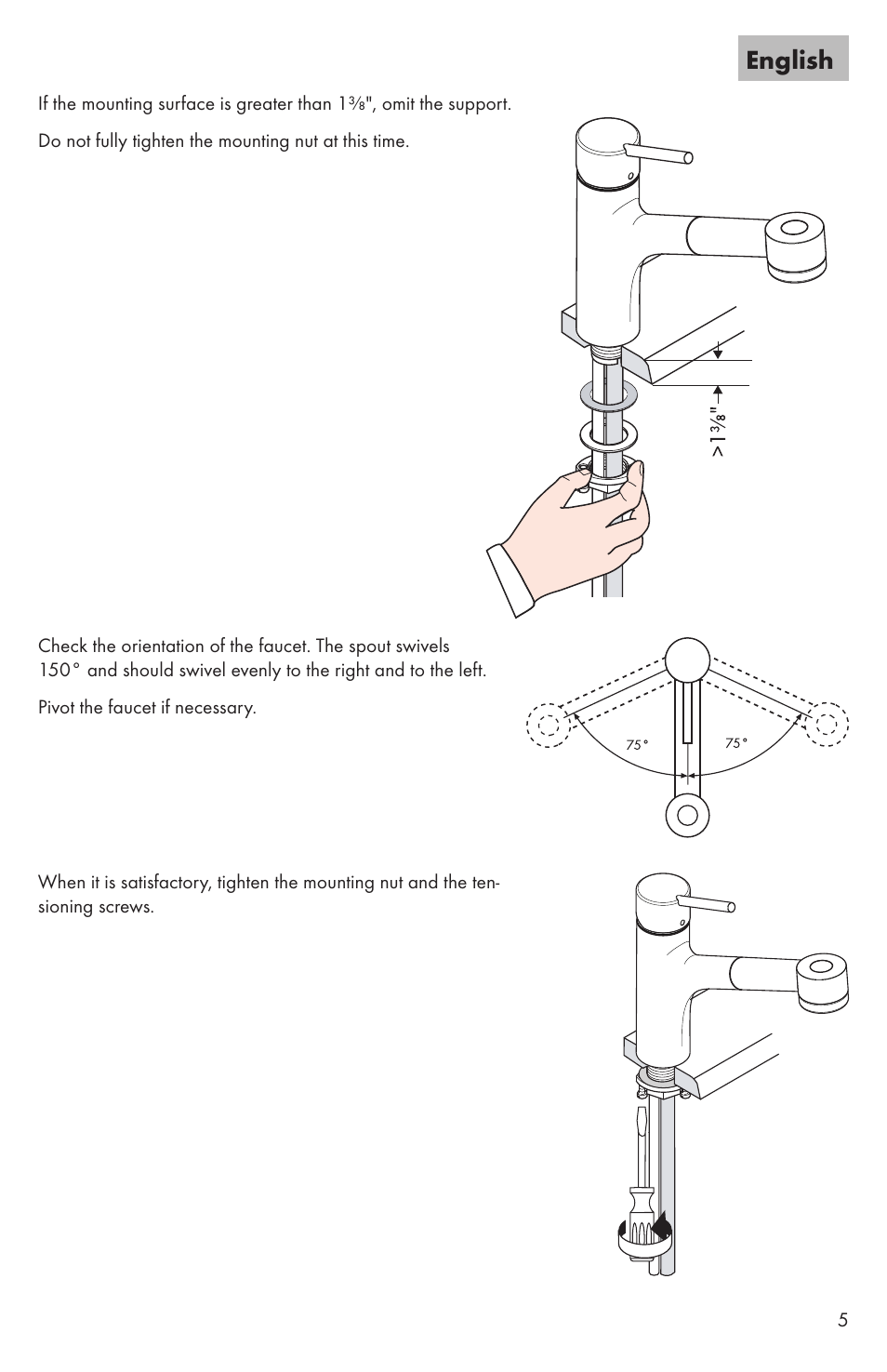 English | Factory Direct Hardware Hansgrohe 06462 Talis S User Manual | Page 5 / 20
