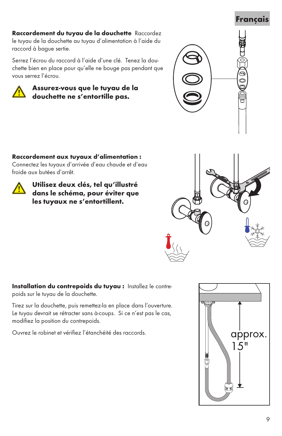 Français | Factory Direct Hardware Hansgrohe 06462 Talis S User Manual | Page 9 / 20