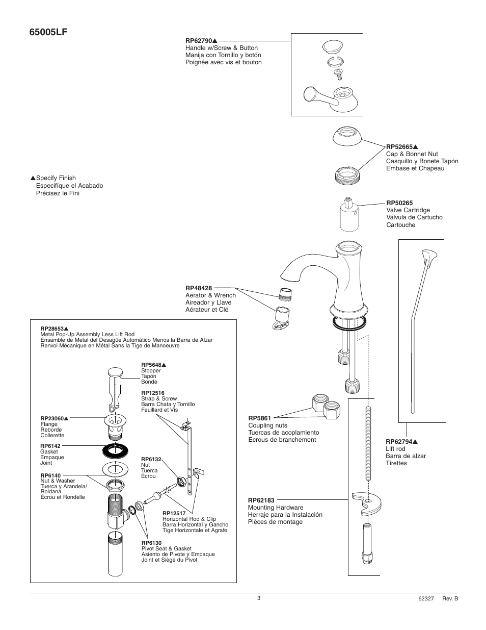 Factory Direct Hardware Brizo 65005LF User Manual | Page 3 / 8