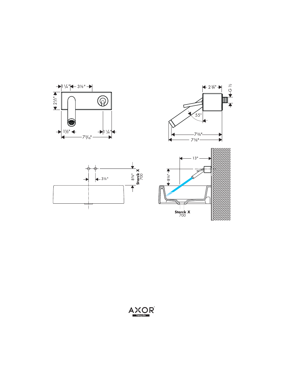 Factory Direct Hardware Hansgrohe 10074001 User Manual | Page 2 / 8