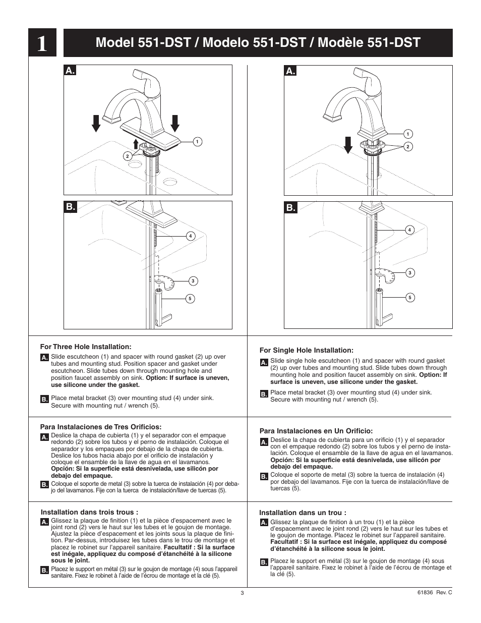 Factory Direct Hardware Delta 551-DST User Manual | Page 3 / 12