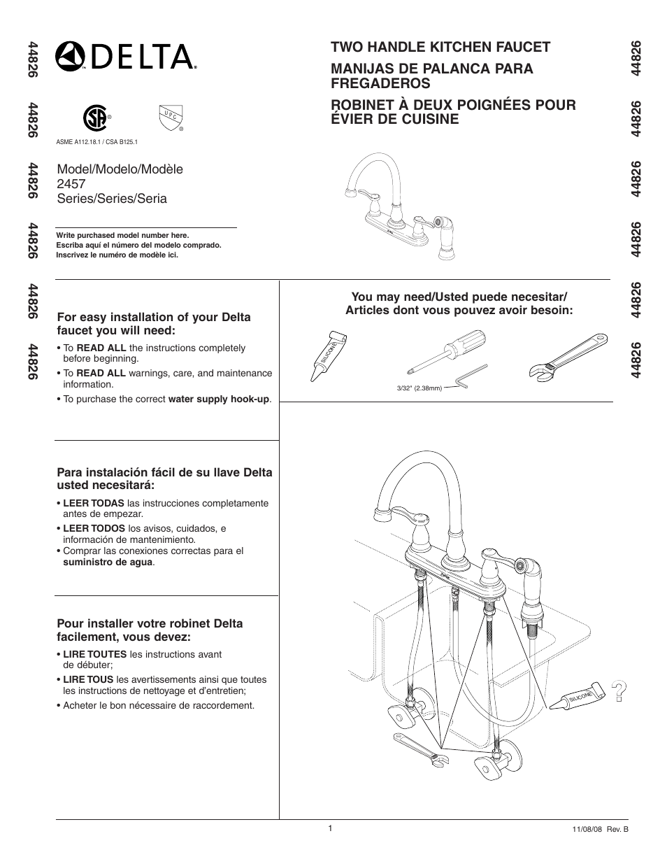 Factory Direct Hardware Delta 2457 Orleans User Manual | Page 3 / 6