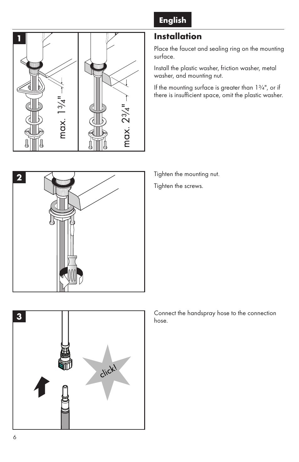 Installation | Factory Direct Hardware Hansgrohe 14872 Talis S User Manual | Page 6 / 16