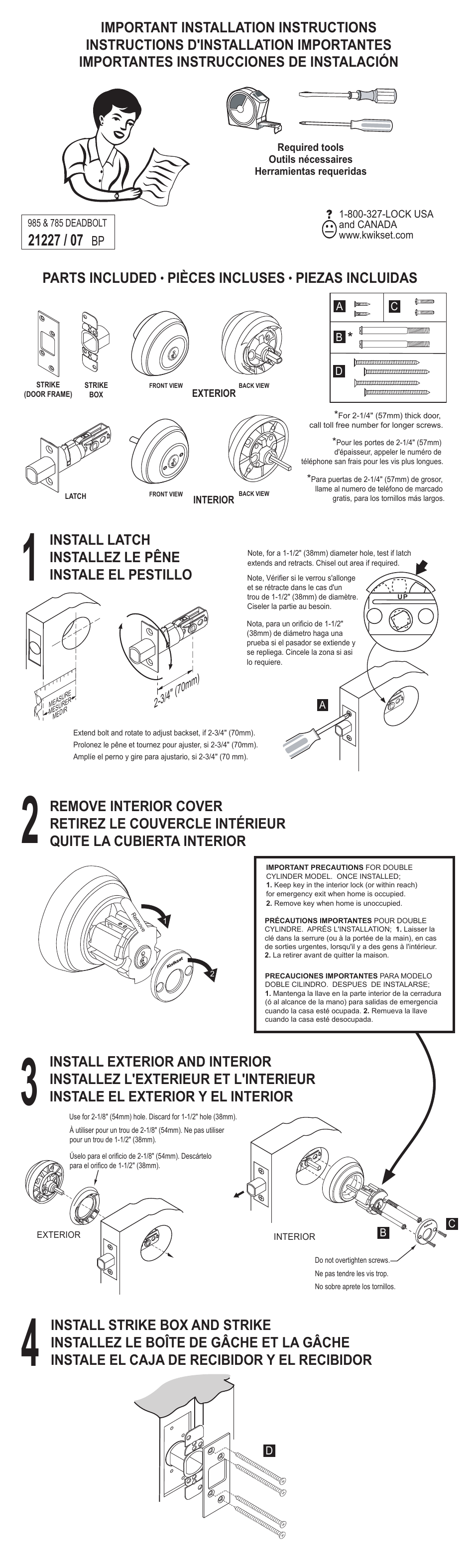 Kwikset 785 SMT User Manual | 2 pages