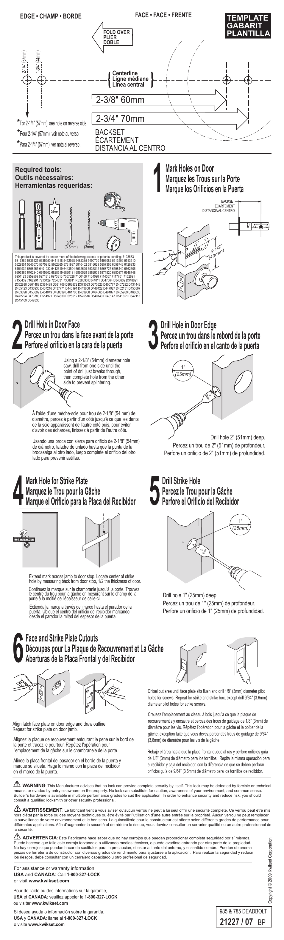 21227-07 sh2 | Kwikset 785 SMT User Manual | Page 2 / 2