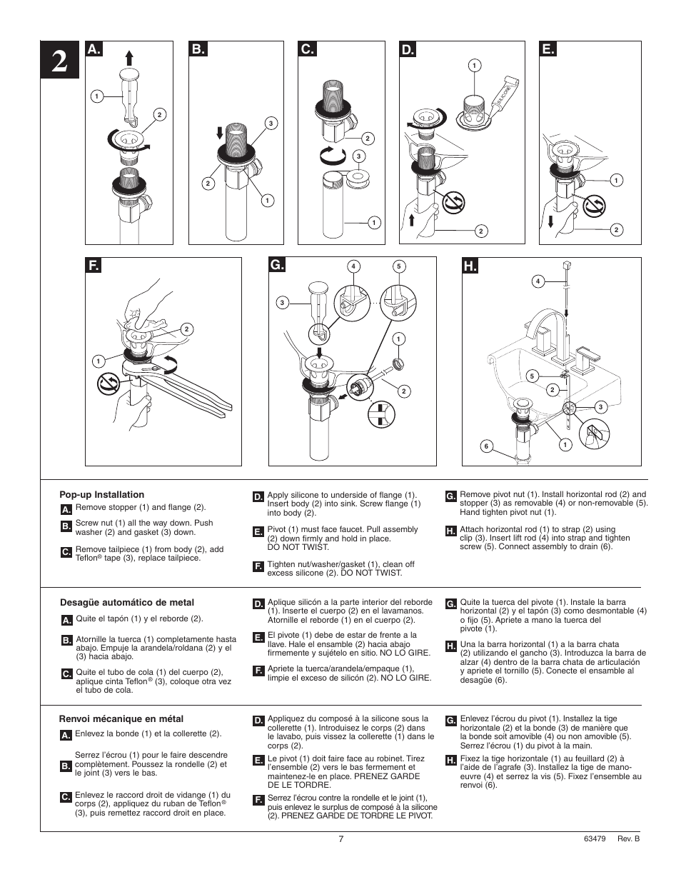 A. b. c. d. e. f. g | Factory Direct Hardware Brizo 65380LF User Manual | Page 7 / 8