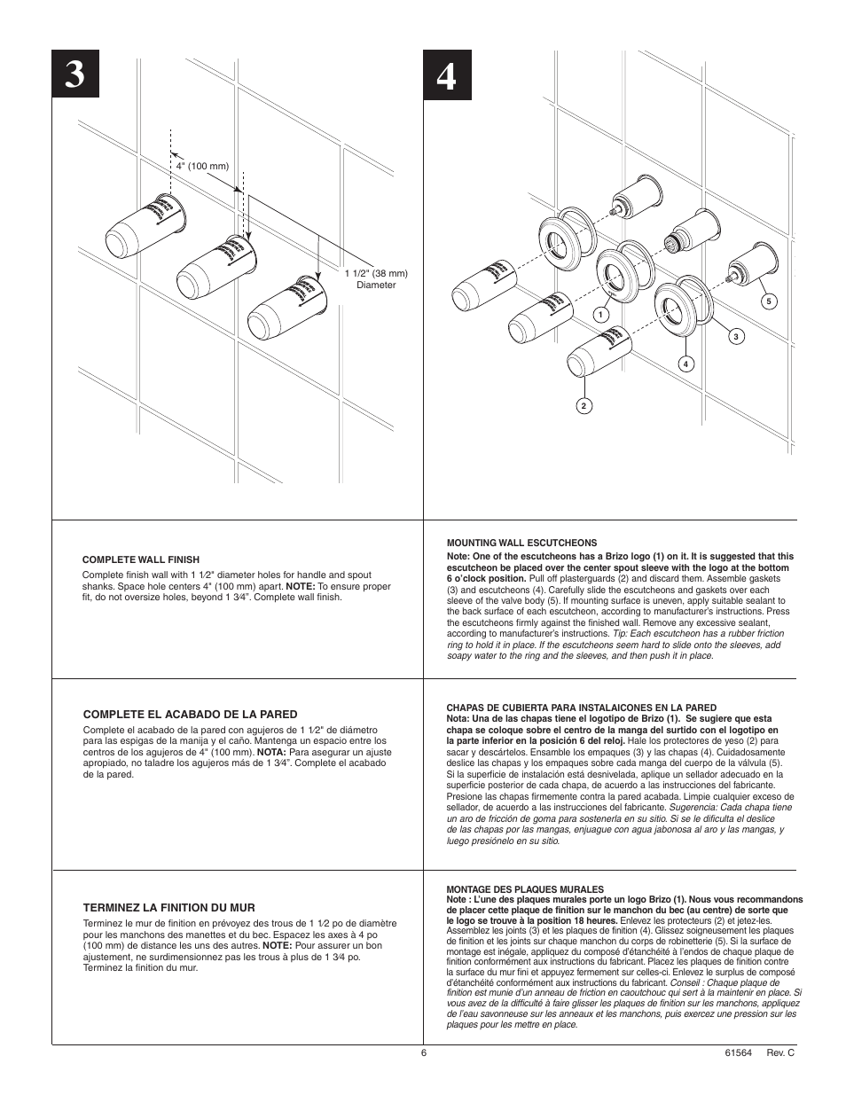 Factory Direct Hardware Brizo 65836LF User Manual | Page 6 / 8