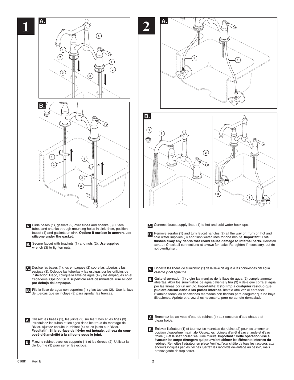 A. b. a. b | Factory Direct Hardware Brizo 62636LF Tresa User Manual | Page 2 / 4
