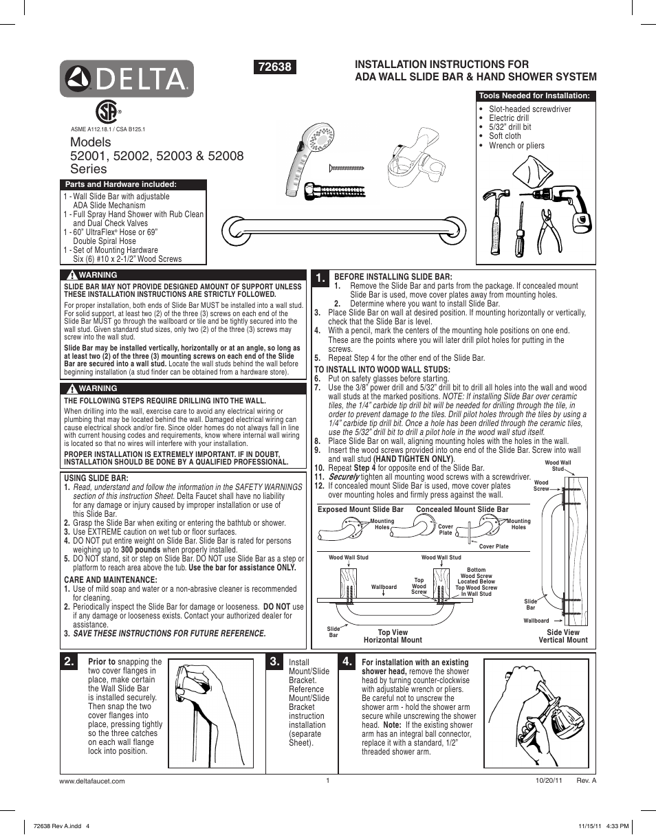 Factory Direct Hardware Delta 52003-DS User Manual | 2 pages