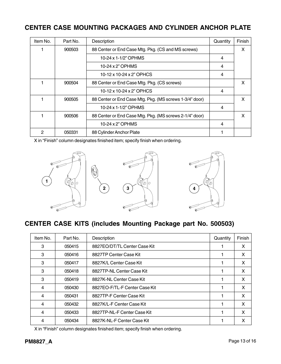 Factory Direct Hardware Von Duprin 8827EOF User Manual | Page 13 / 16