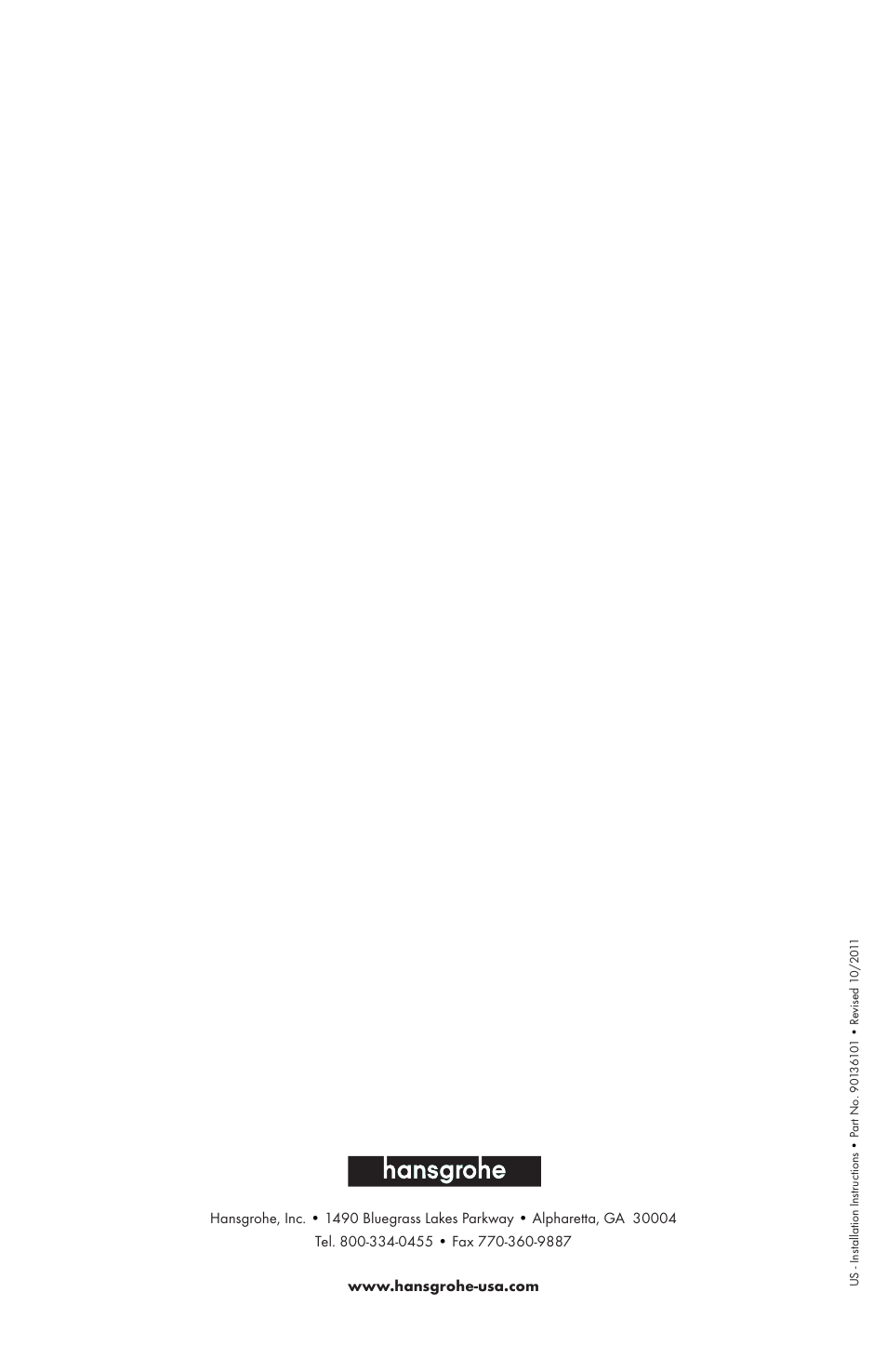 Factory Direct Hardware Hansgrohe 04870 Talis S User Manual | Page 16 / 16