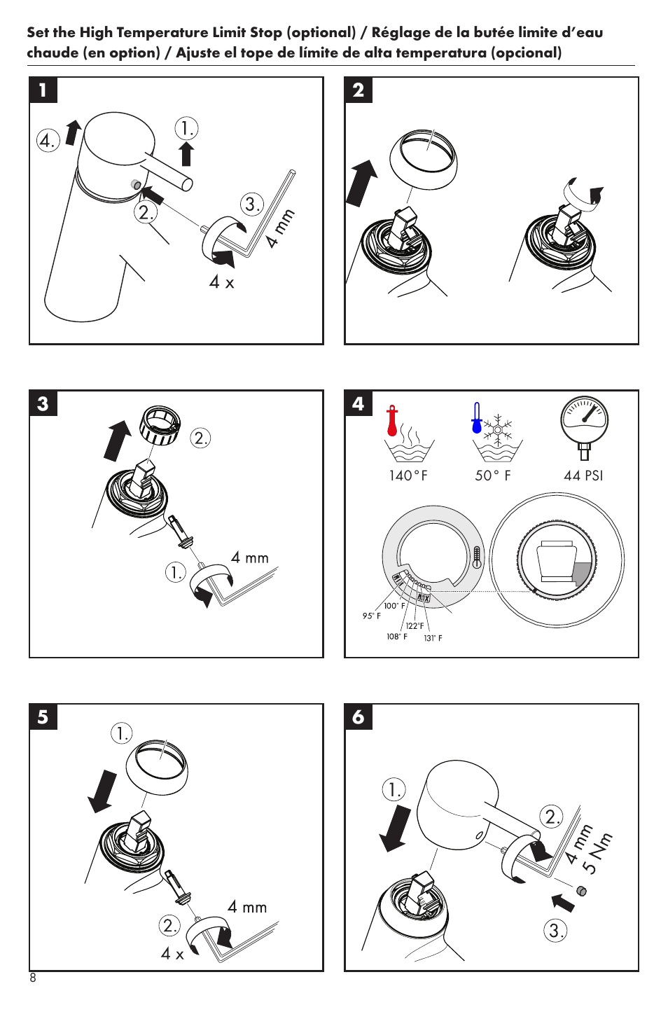 Factory Direct Hardware Hansgrohe 04870 Talis S User Manual | Page 8 / 16