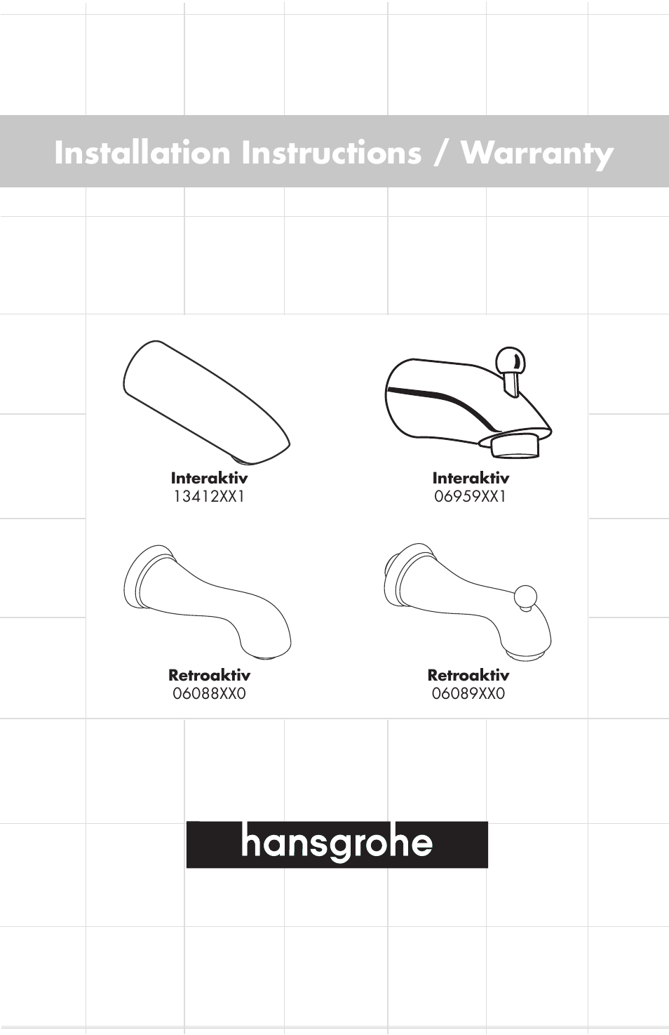 Factory Direct Hardware Hansgrohe 13412 E User Manual | 4 pages