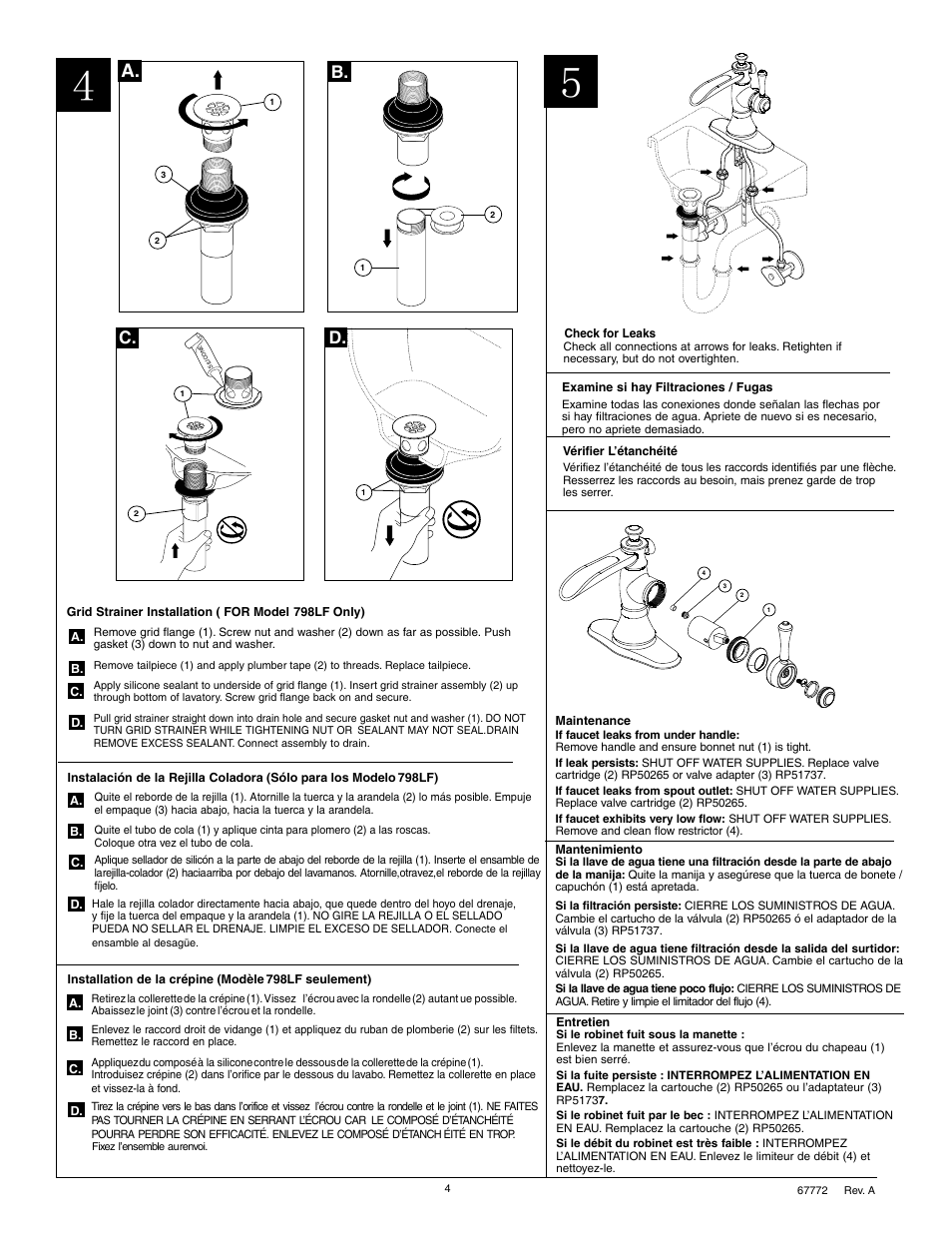 C. d | Factory Direct Hardware Delta 598LF-MPU User Manual | Page 4 / 6