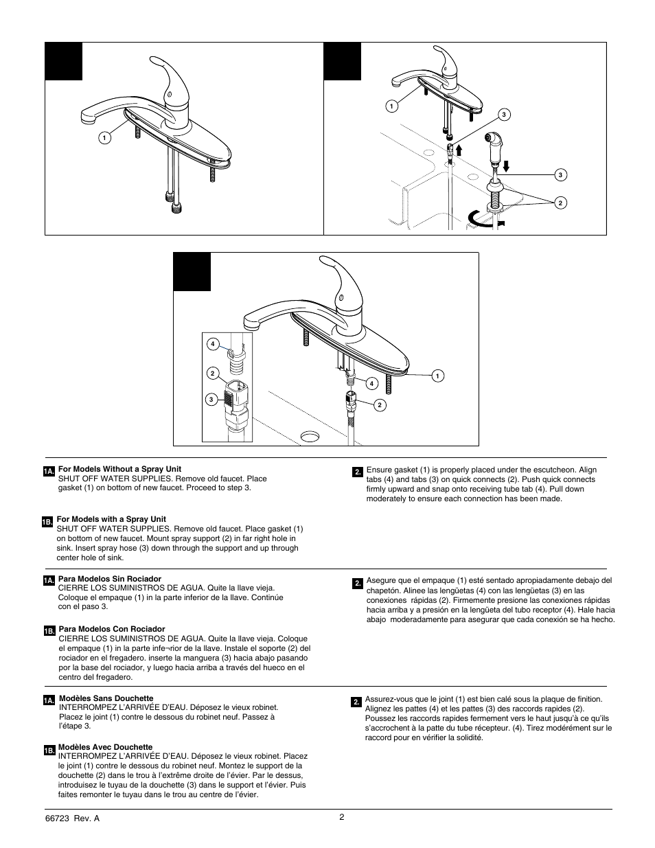 1a 1b | Factory Direct Hardware Delta 10901LF Foundations Core-B User Manual | Page 2 / 6