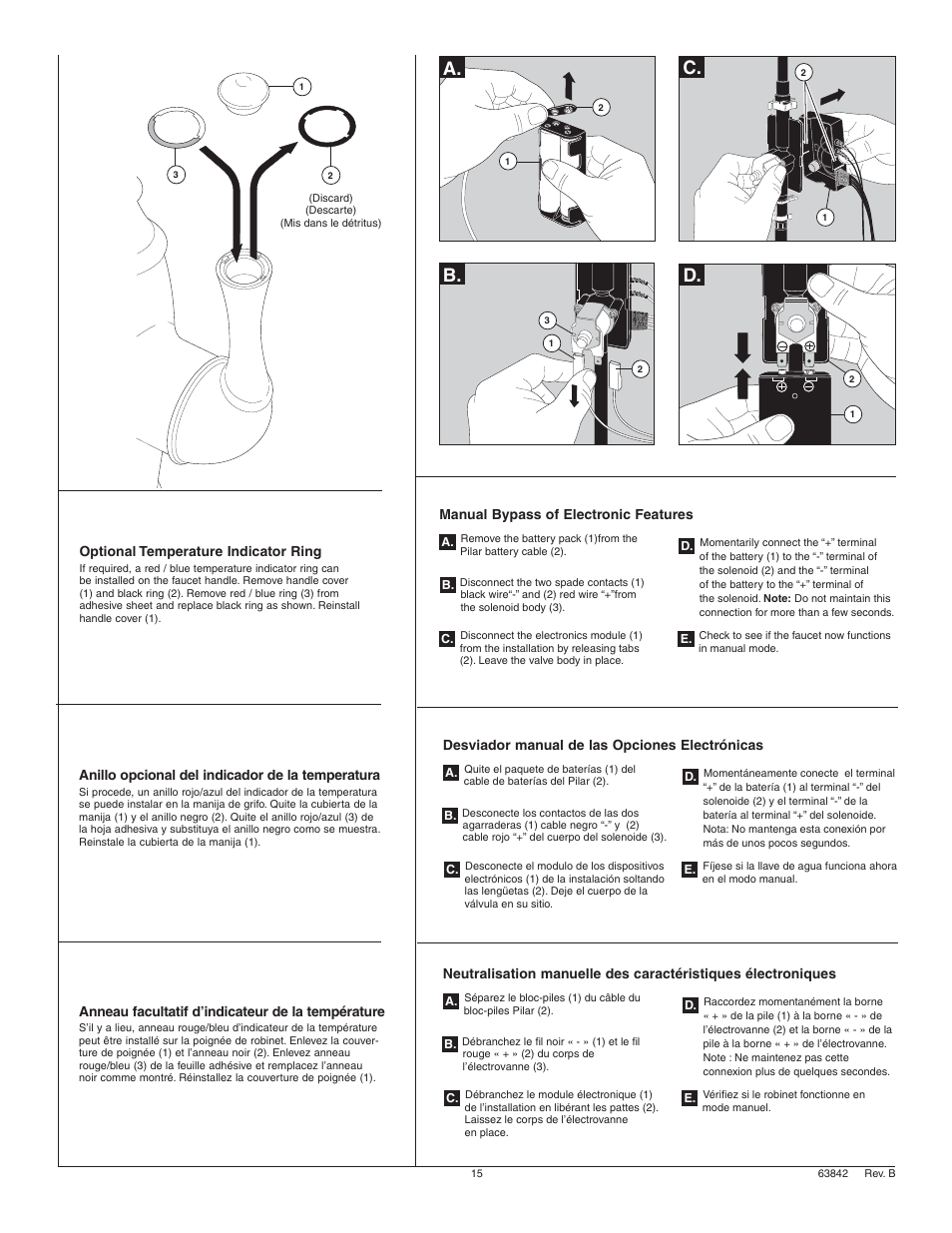 A. b. c. d | Factory Direct Hardware Brizo 64903LF Talo User Manual | Page 15 / 16