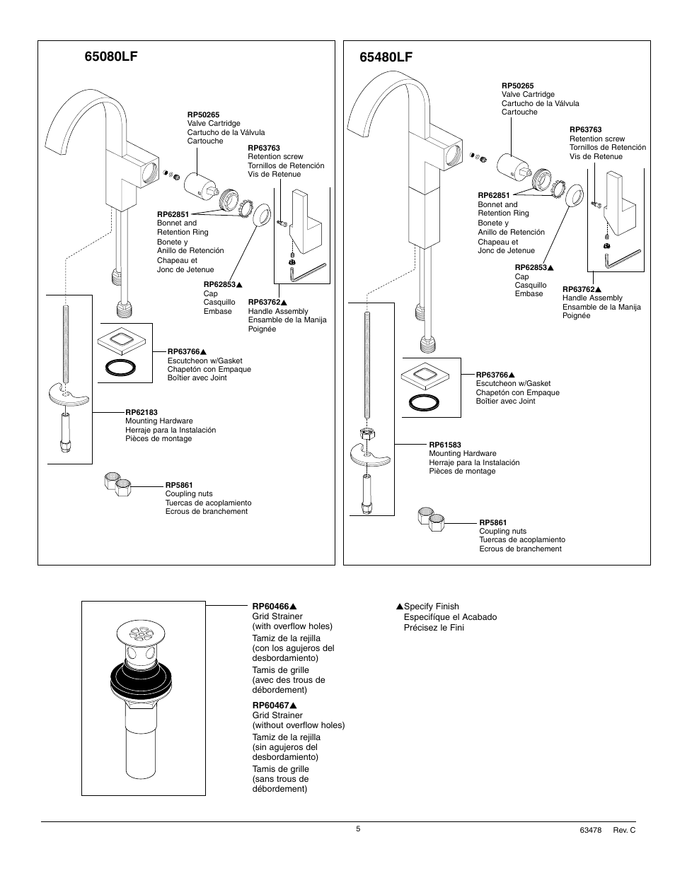 Factory Direct Hardware Brizo 65480LF User Manual | Page 5 / 6