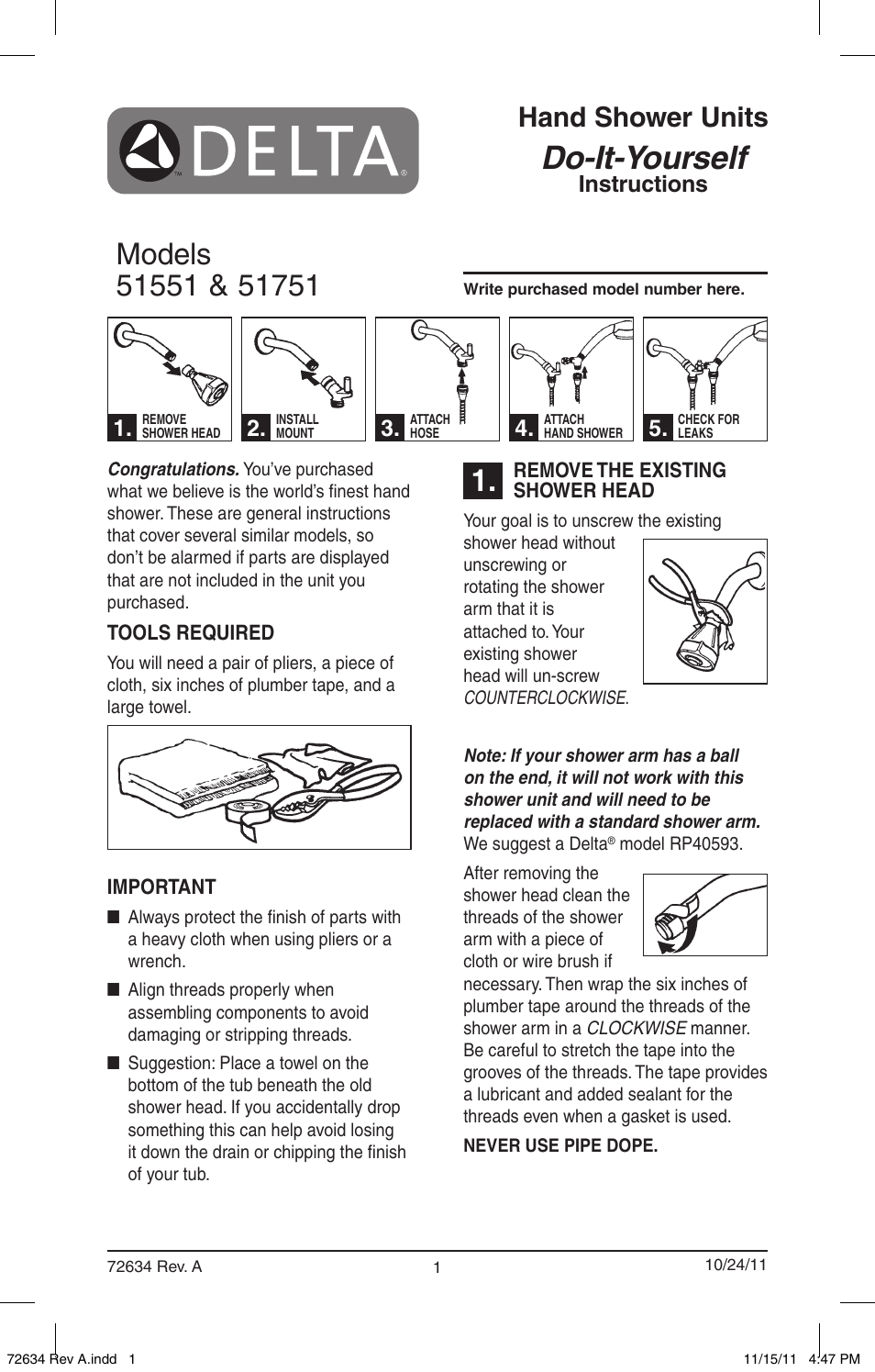 Factory Direct Hardware Delta 51551 Classic User Manual | 10 pages