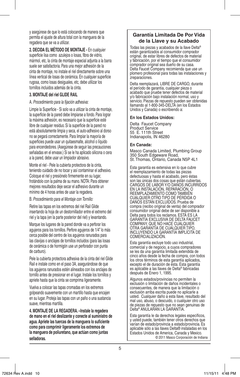 Factory Direct Hardware Delta 51551 Classic User Manual | Page 10 / 10