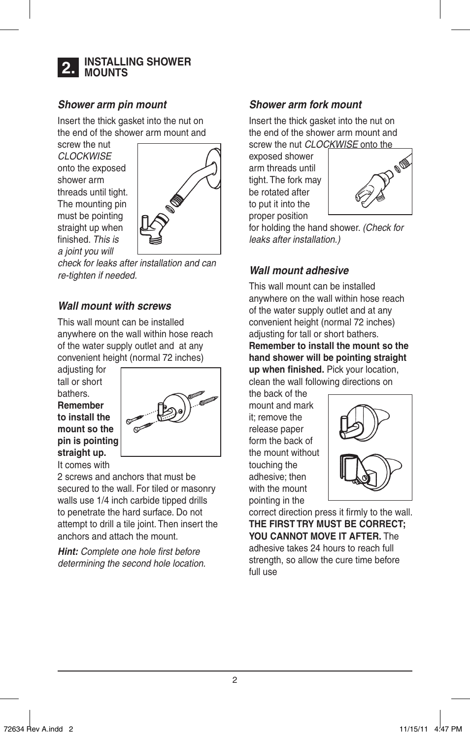 Factory Direct Hardware Delta 51551 Classic User Manual | Page 2 / 10