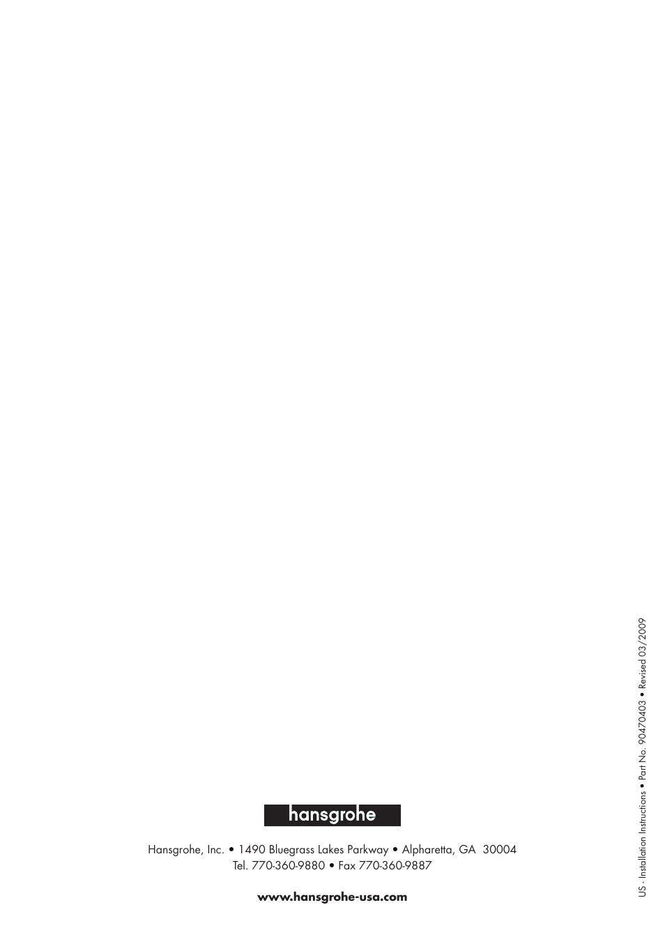 Factory Direct Hardware Hansgrohe 04076LF Allegro E User Manual | Page 16 / 16